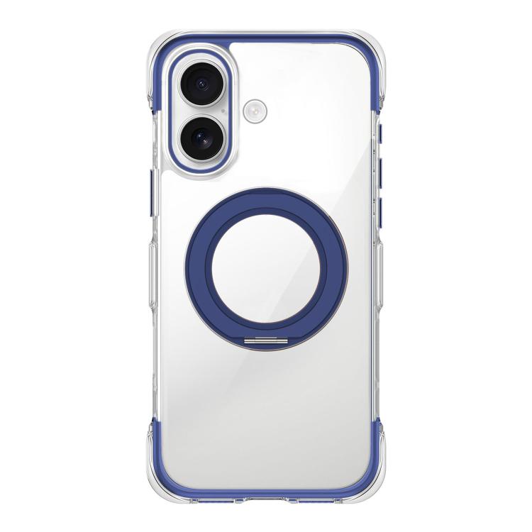 For iPhone 17 Vacuum-Sealed Transparent Airbag Magnetic Rotation Holder Acrylic Phone Case