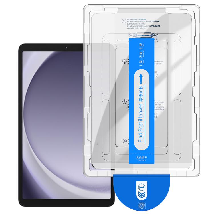 For Samsung Galaxy Tab A9+ Easy Install Box Dust-Free Curved Edge HD Tempered Glass Film