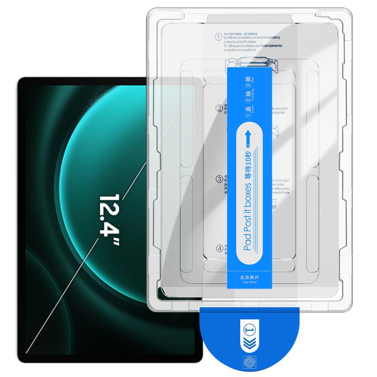 For Samsung Galaxy Tab S10+ / S9 FE+ Easy Install Box Dust-Free Curved Edge HD Tempered Glass Film