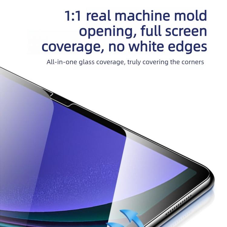 For Samsung Galaxy Tab A9+ Easy Install Box Dust-Free Curved Edge HD Tempered Glass Film