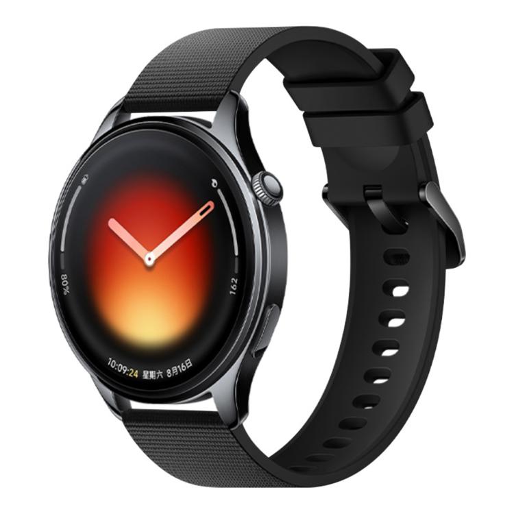 22mm Grain Textured Solid Color Silicone Watch Band