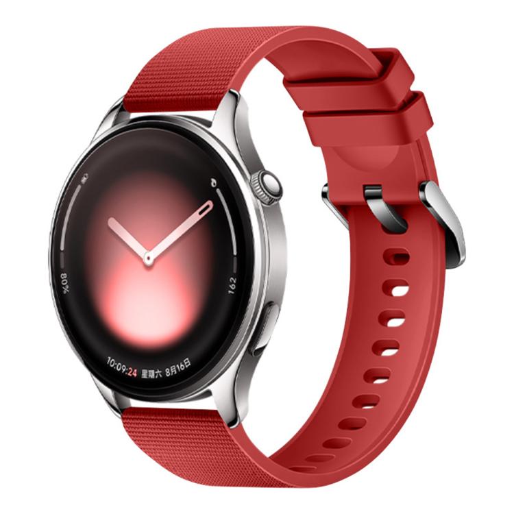 22mm Grain Textured Solid Color Silicone Watch Band