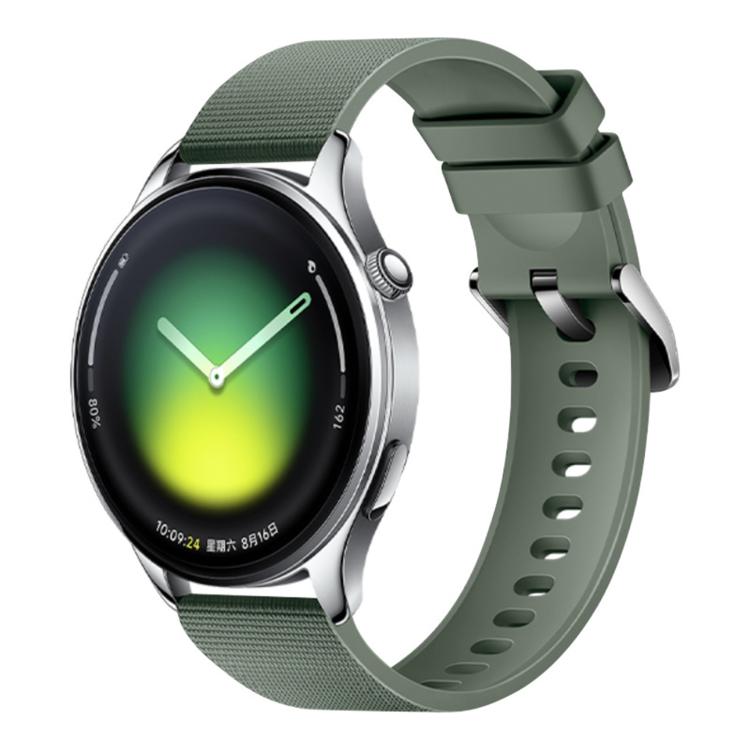 22mm Grain Textured Solid Color Silicone Watch Band