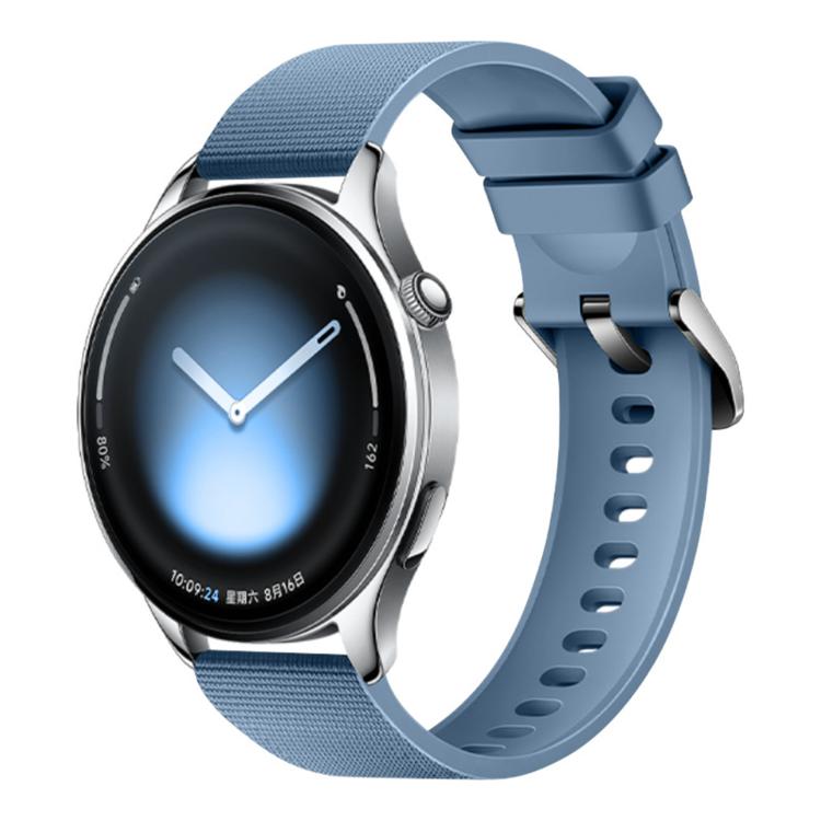 22mm Grain Textured Solid Color Silicone Watch Band