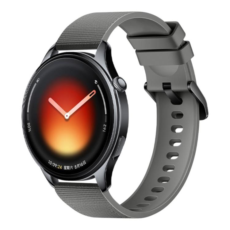 22mm Grain Textured Solid Color Silicone Watch Band