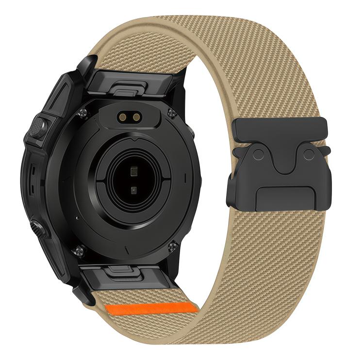 For Gamin 26mm Parachute Buckle Diagonal Weave Stretch Nylon Watch Band