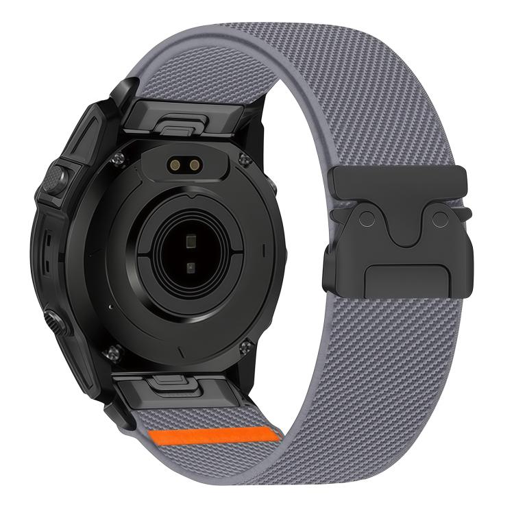 For Gamin 22mm Parachute Buckle Diagonal Weave Stretch Nylon Watch Band