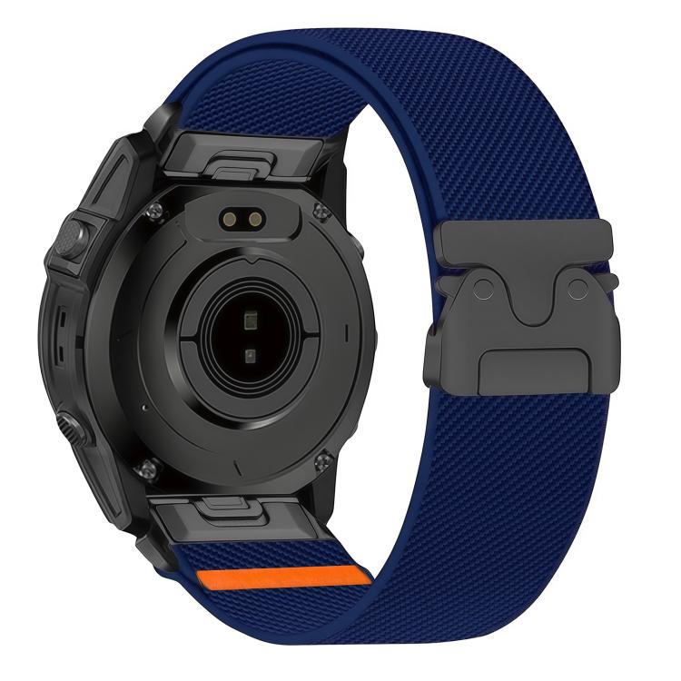 For Gamin 20mm Parachute Buckle Diagonal Weave Stretch Nylon Watch Band