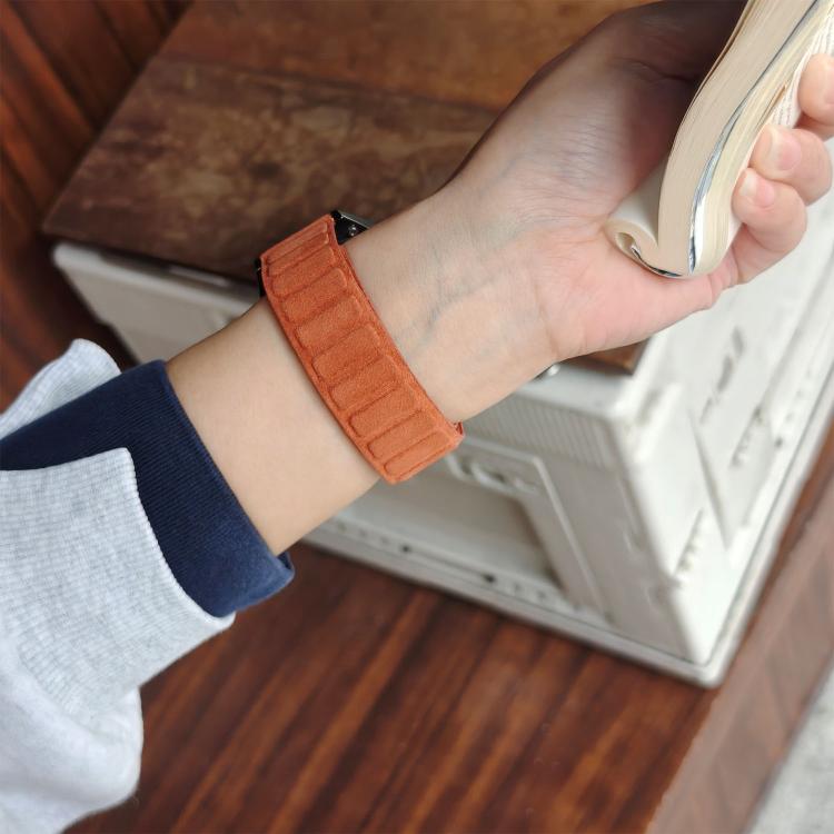 22mm Square Magnetic Suede Watch Band