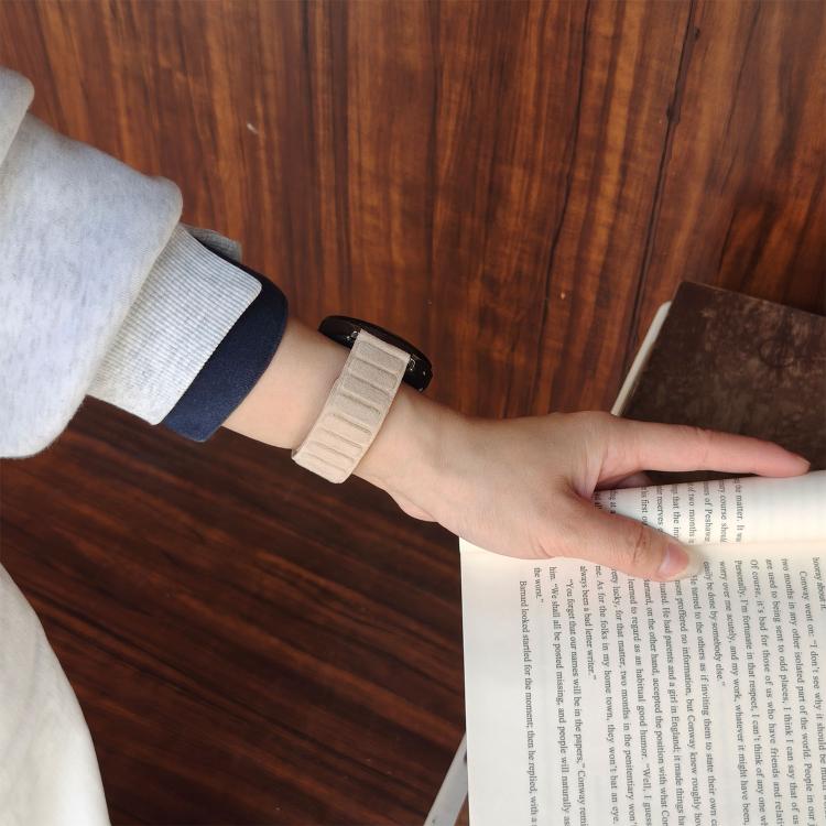 22mm Square Magnetic Suede Watch Band