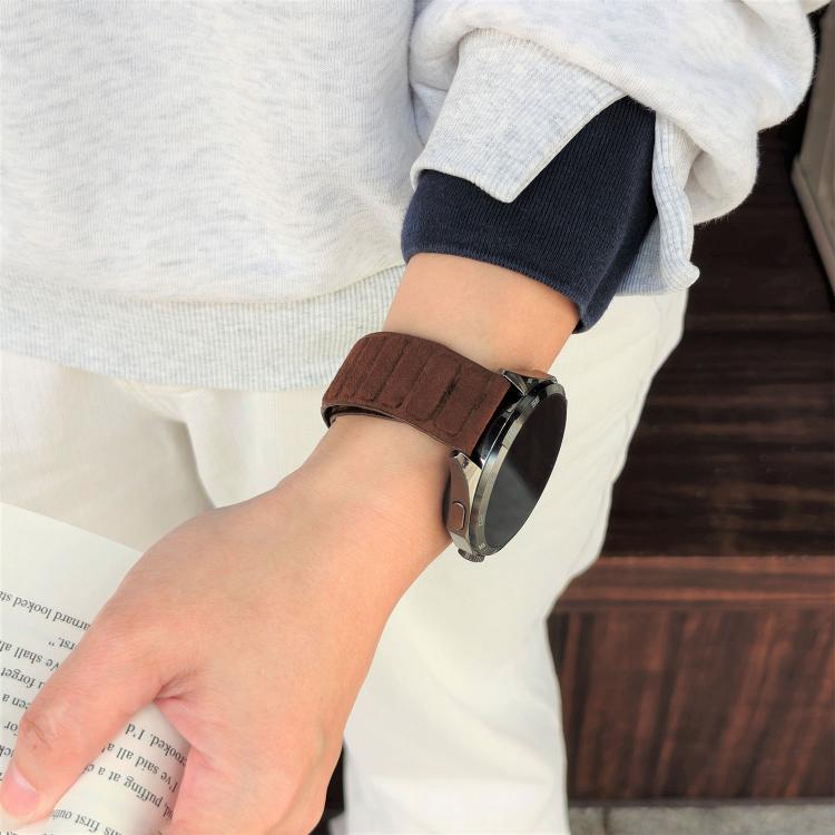 22mm Square Magnetic Suede Watch Band