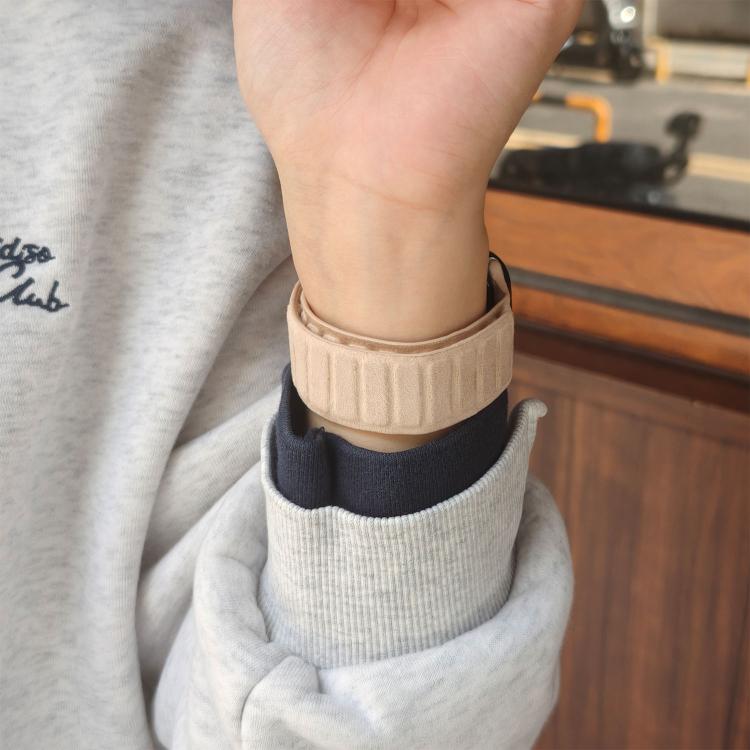 For Apple Watch 46mm / 49mm / 45mm / 44mm Square Magnetic Suede Watch Band