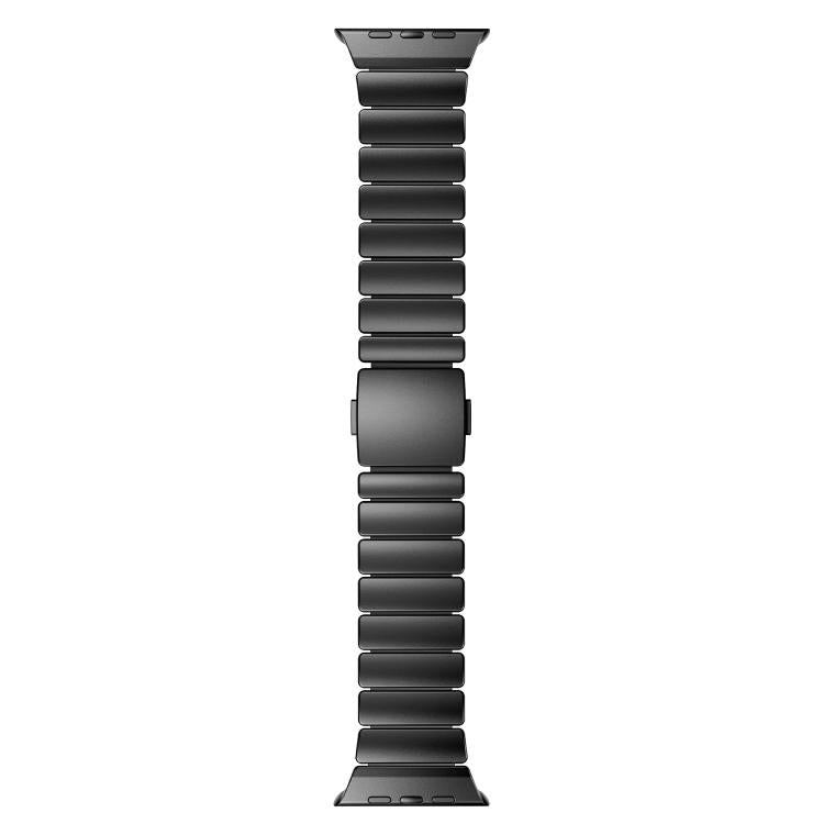 For Apple Watch 46mm / 49mm / 45mm / 44mm Magnetic Buckle Single-Bead Silicone Stainless Steel Watch Band