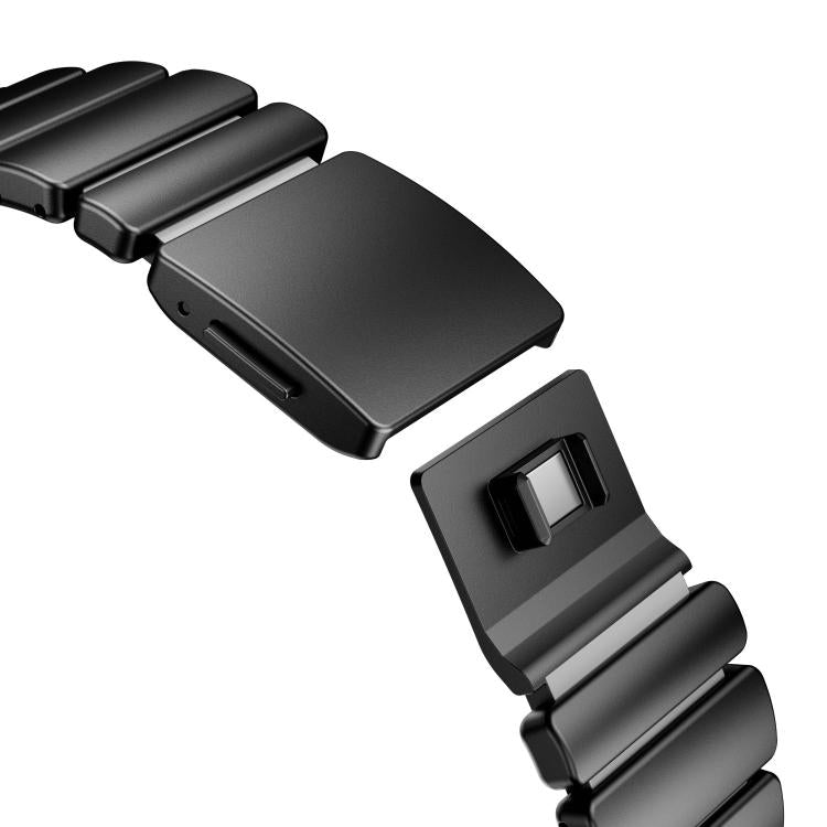 For Apple Watch 46mm / 49mm / 45mm / 44mm Magnetic Buckle Single-Bead Silicone Stainless Steel Watch Band