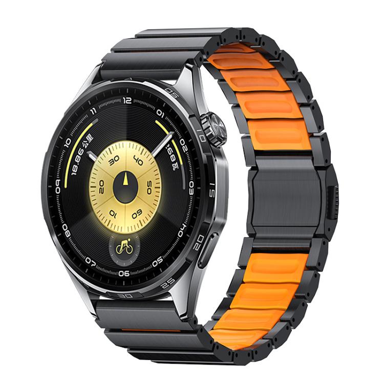22mm Norman Magnetic Buckle Titanium Metal Silicone Watch Band
