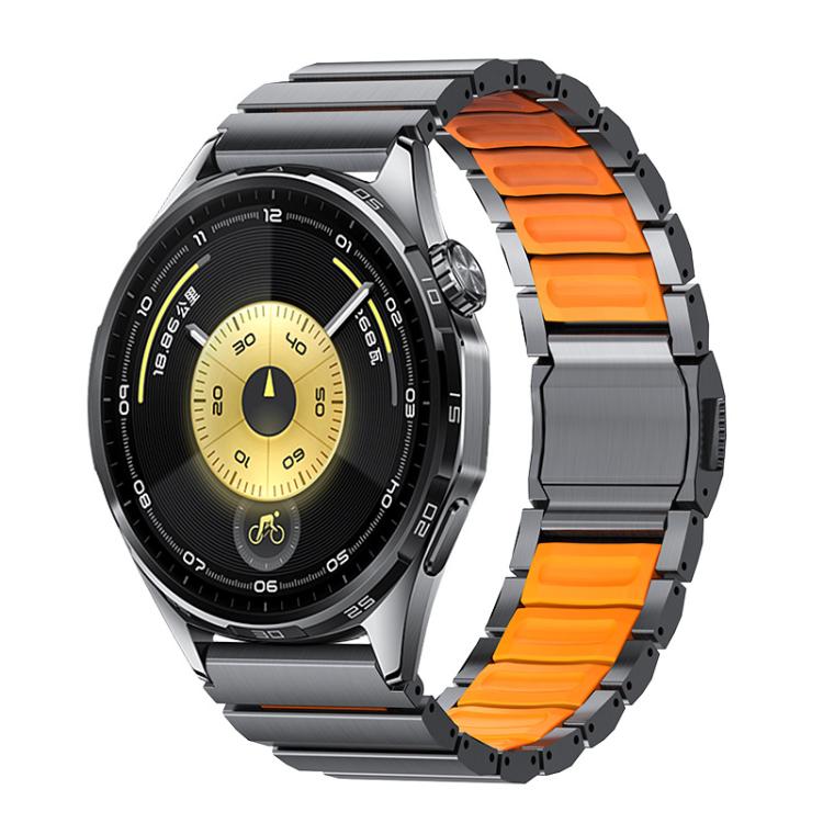 22mm Norman Magnetic Buckle Titanium Metal Silicone Watch Band