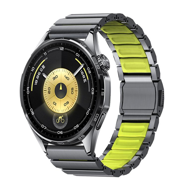 22mm Norman Magnetic Buckle Titanium Metal Silicone Watch Band