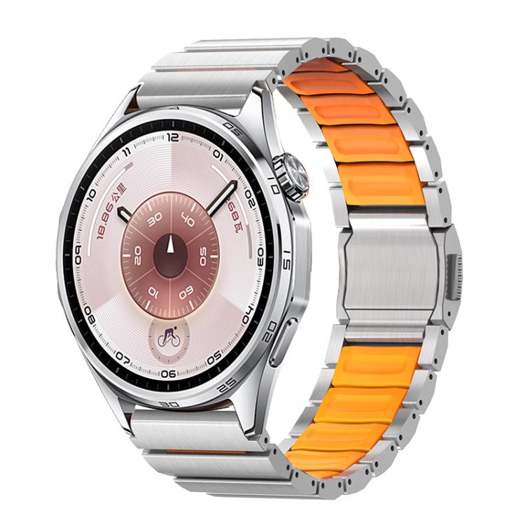 22mm Norman Magnetic Buckle Titanium Metal Silicone Watch Band