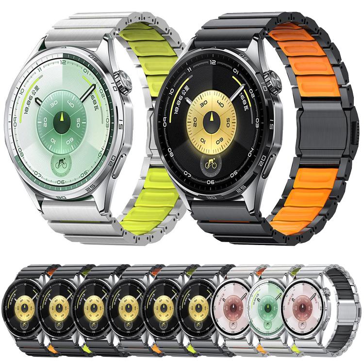 22mm Norman Magnetic Buckle Titanium Metal Silicone Watch Band