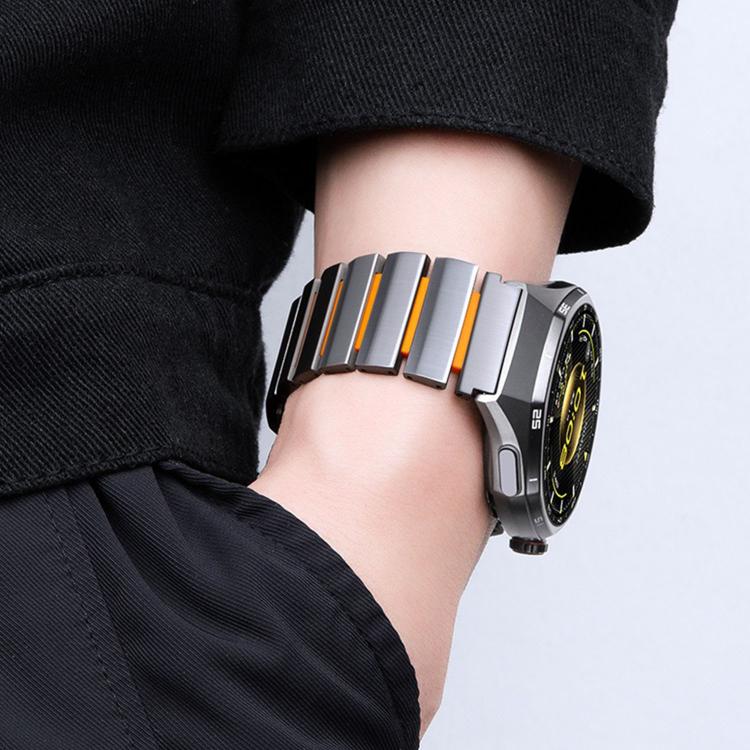 22mm Norman Magnetic Buckle Titanium Metal Silicone Watch Band