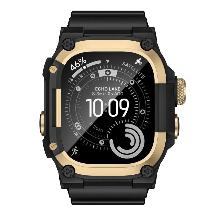 For Apple Watch Ultra 3 / Ultra 2 / Ultra 1 49mm Metal Protective Case One-Piece TPU Watch Band
