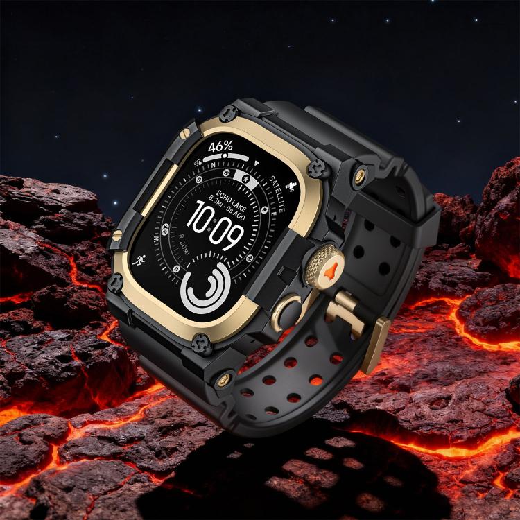 For Apple Watch Ultra 3 / Ultra 2 / Ultra 1 49mm Metal Protective Case One-Piece TPU Watch Band