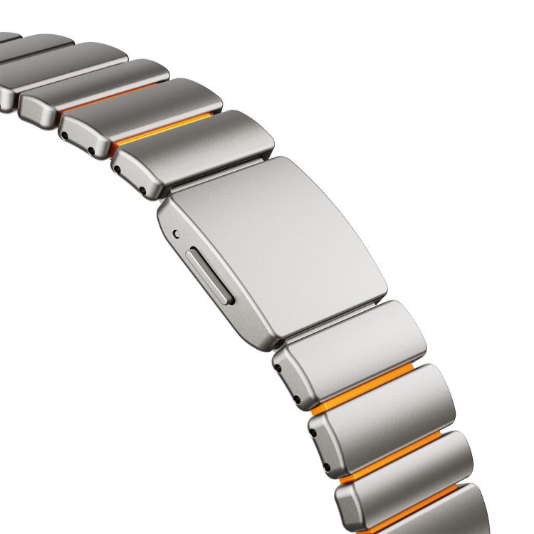 For Samsung Galaxy Watch Ultra 47mm / Ultra 2025 Magnetic Buckle Single-Bead Silicone Stainless Steel Watch Band