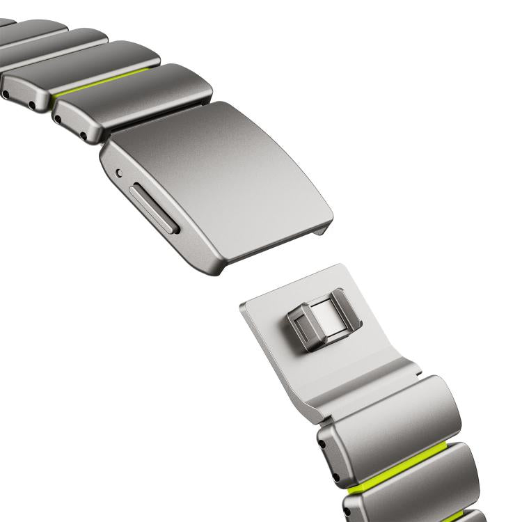 For Samsung Galaxy Watch Ultra 47mm / Ultra 2025 Magnetic Buckle Single-Bead Silicone Stainless Steel Watch Band