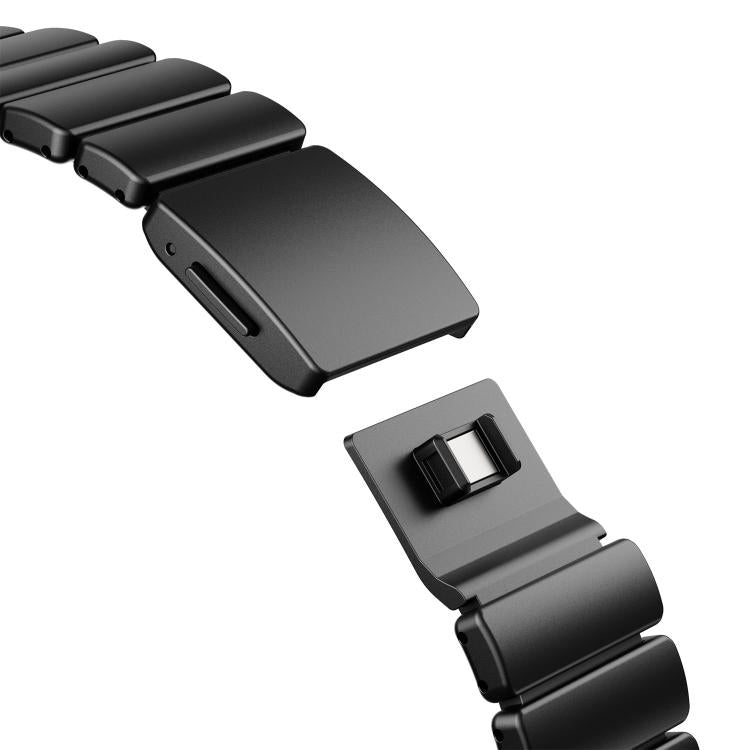 For Samsung Galaxy Watch Ultra 47mm / Ultra 2025 Magnetic Buckle Single-Bead Silicone Stainless Steel Watch Band