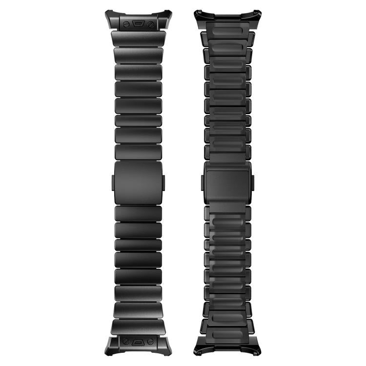 For Samsung Galaxy Watch Ultra 47mm / Ultra 2025 Magnetic Buckle Single-Bead Silicone Stainless Steel Watch Band