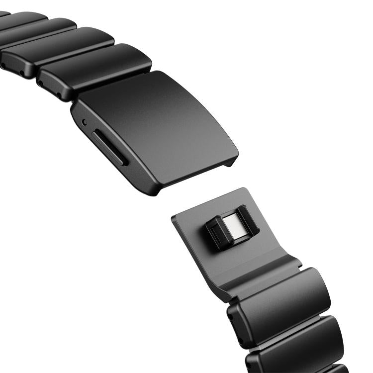 For Samsung Galaxy Watch Ultra 47mm / Ultra 2025 Magnetic Buckle Single-Bead Silicone Stainless Steel Watch Band
