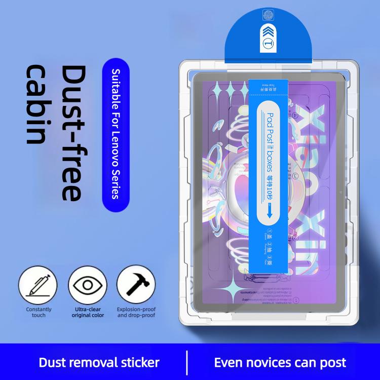 For Lenovo Xiaoxin Pad Pro 12.7 /  Tab P12 Easy Install Box Dust-Free Curved Edge HD Tempered Glass Film