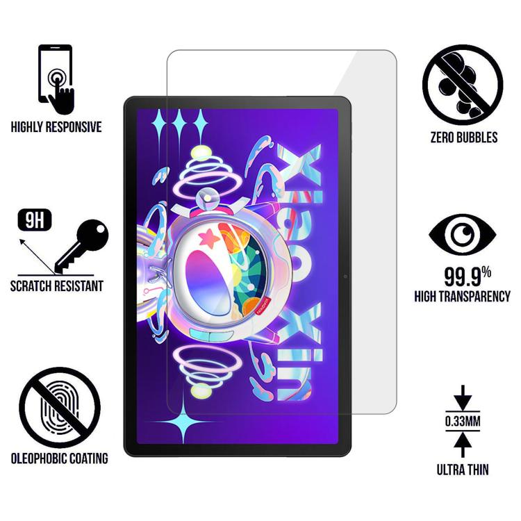 For Lenovo Xiaoxin Pad 2022 10.6 Easy Install Box Dust-Free Curved Edge HD Tempered Glass Film