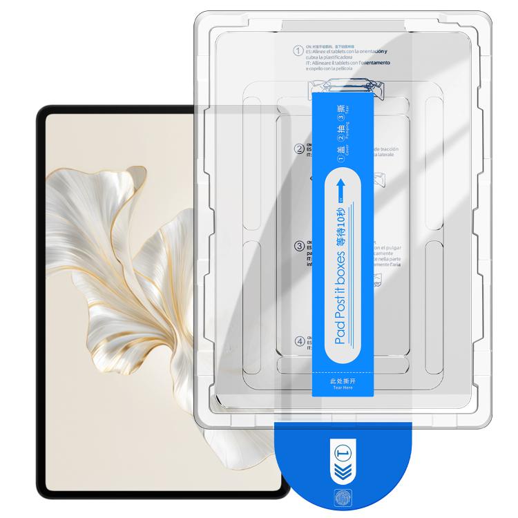 For Honor Pad 9 12.1 Easy Install Box Dust-Free Curved Edge HD Tempered Glass Film