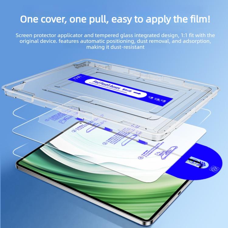 For Honor MagicPad 13 Easy Install Box Dust-Free Curved Edge HD Tempered Glass Film
