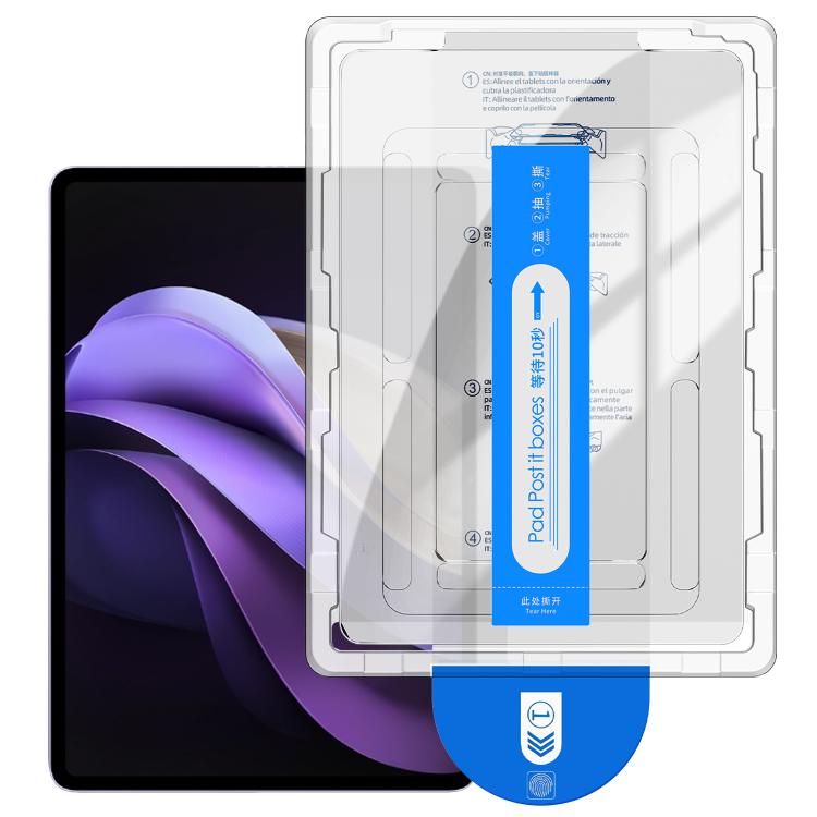 For vivo Pad3 Pro Easy Install Box Dust-Free Curved Edge HD Tempered Glass Film