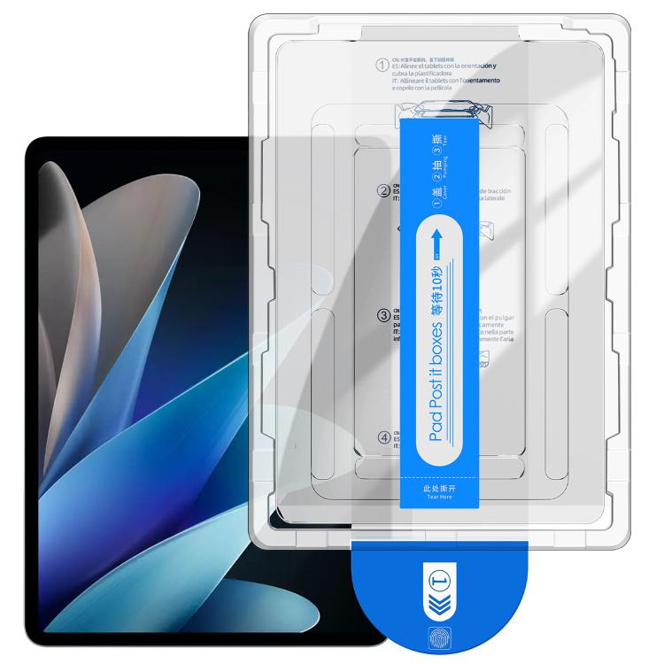 For vivo Pad2 Easy Install Box Dust-Free Curved Edge HD Tempered Glass Film