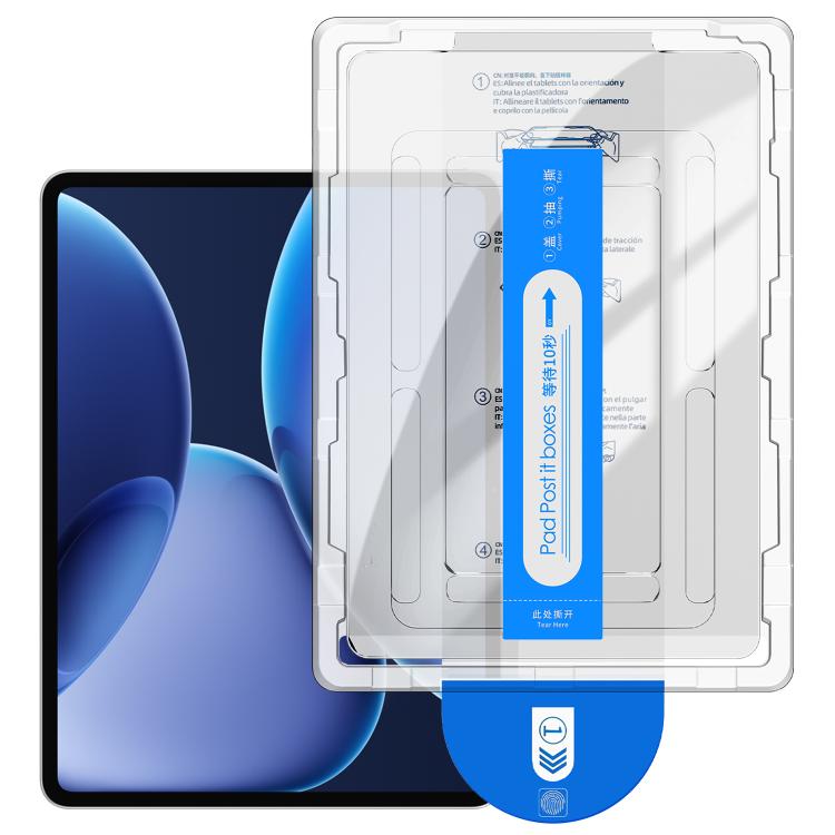 For OPPO Pad 4 Pro Easy Install Box Dust-Free Curved Edge HD Tempered Glass Film