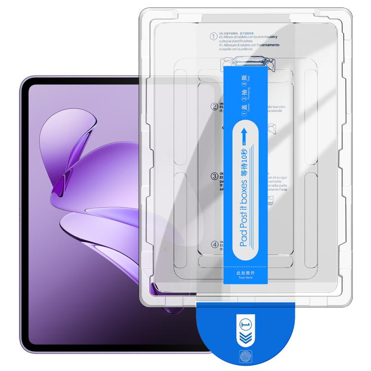 For OPPO Pad 3 Easy Install Box Dust-Free Curved Edge HD Tempered Glass Film