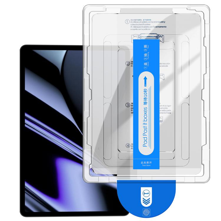 For OPPO Pad Easy Install Box Dust-Free Curved Edge HD Tempered Glass Film