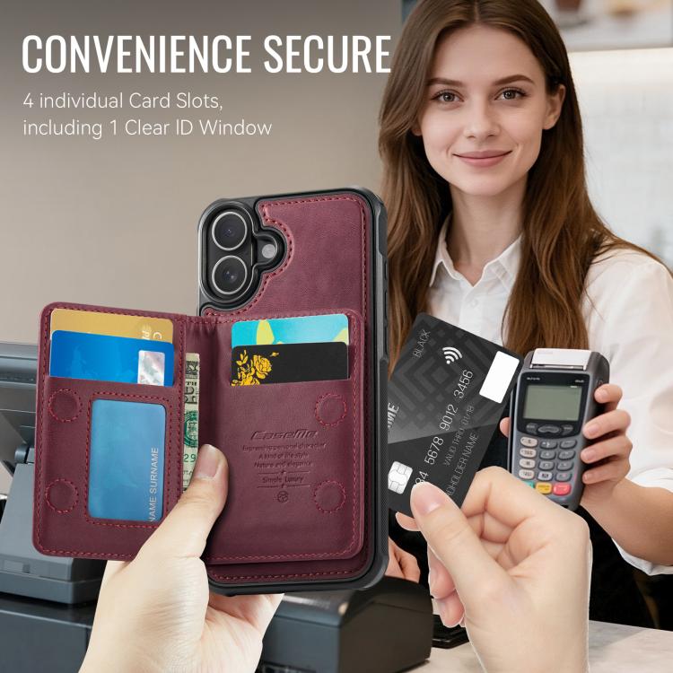 For iPhone 17 CaseMe Me80 Series Detachable Wallet Magnetic RFID Vegan Leather Phone Case