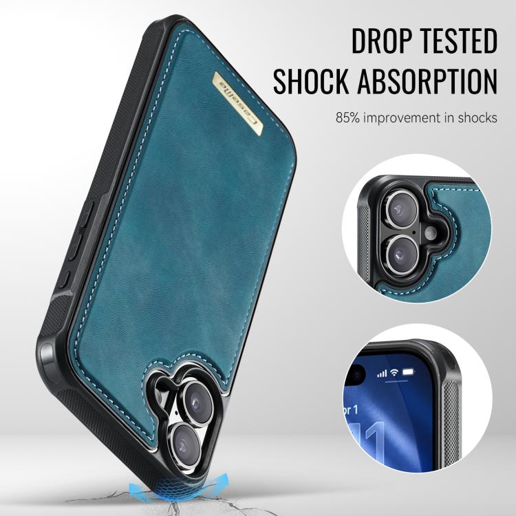 For iPhone 17 CaseMe Me80 Series Detachable Wallet Magnetic RFID Vegan Leather Phone Case