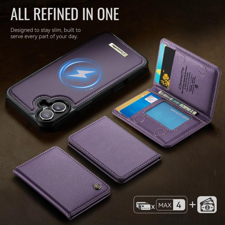 For iPhone 17 CaseMe Me80 Series Detachable Wallet Magnetic RFID Vegan Leather Phone Case