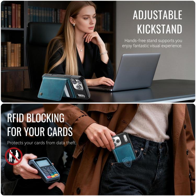 For iPhone 17 Pro CaseMe Me80 Series Detachable Wallet Magnetic RFID Vegan Leather Phone Case