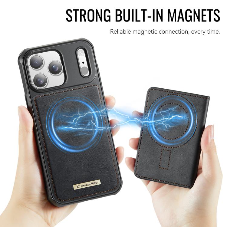 For iPhone 17 Pro Max CaseMe Me80 Series Detachable Wallet Magnetic RFID Vegan Leather Phone Case