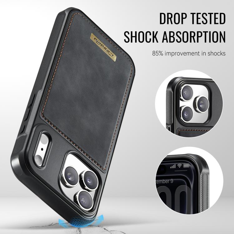 For iPhone 17 Pro Max CaseMe Me80 Series Detachable Wallet Magnetic RFID Vegan Leather Phone Case