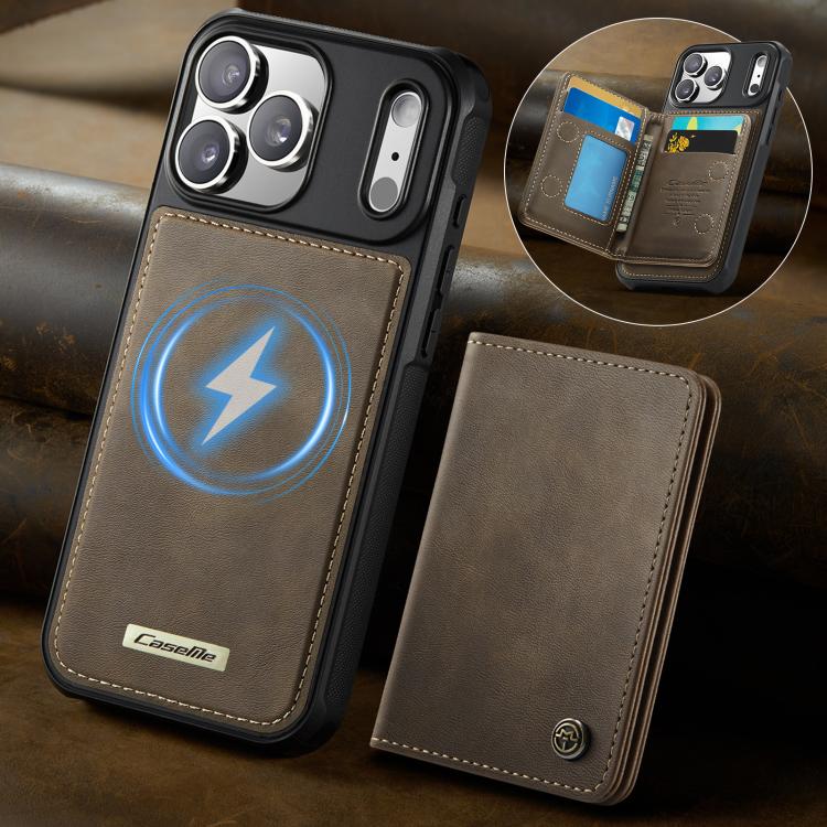 For iPhone 17 Pro Max CaseMe Me80 Series Detachable Wallet Magnetic RFID Vegan Leather Phone Case