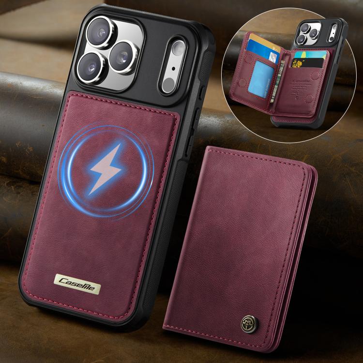 For iPhone 17 Pro Max CaseMe Me80 Series Detachable Wallet Magnetic RFID Vegan Leather Phone Case