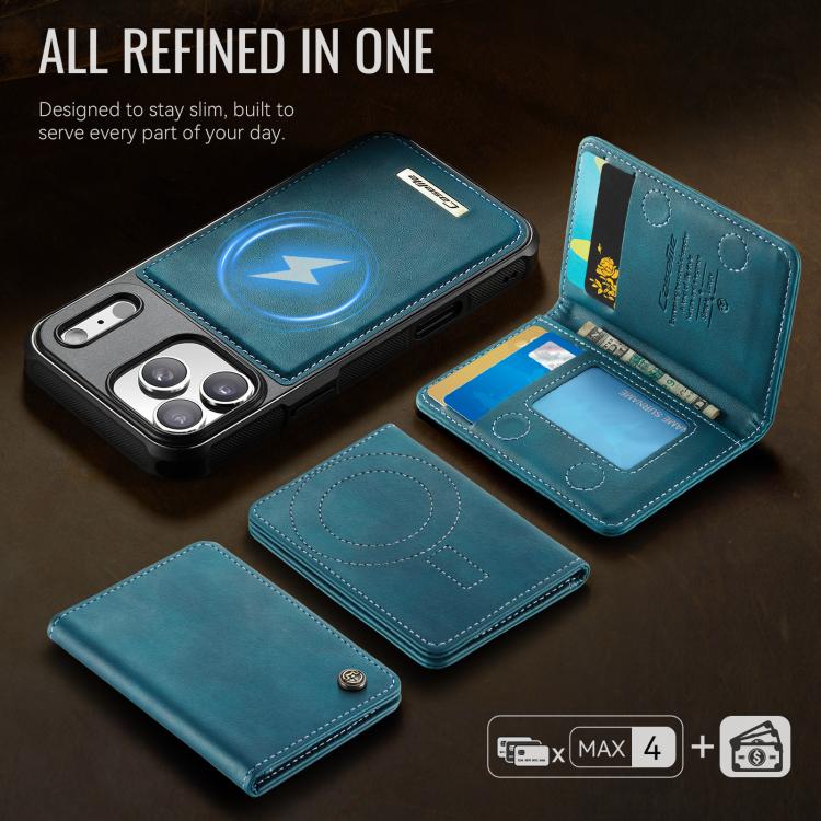 For iPhone 17 Pro Max CaseMe Me80 Series Detachable Wallet Magnetic RFID Vegan Leather Phone Case