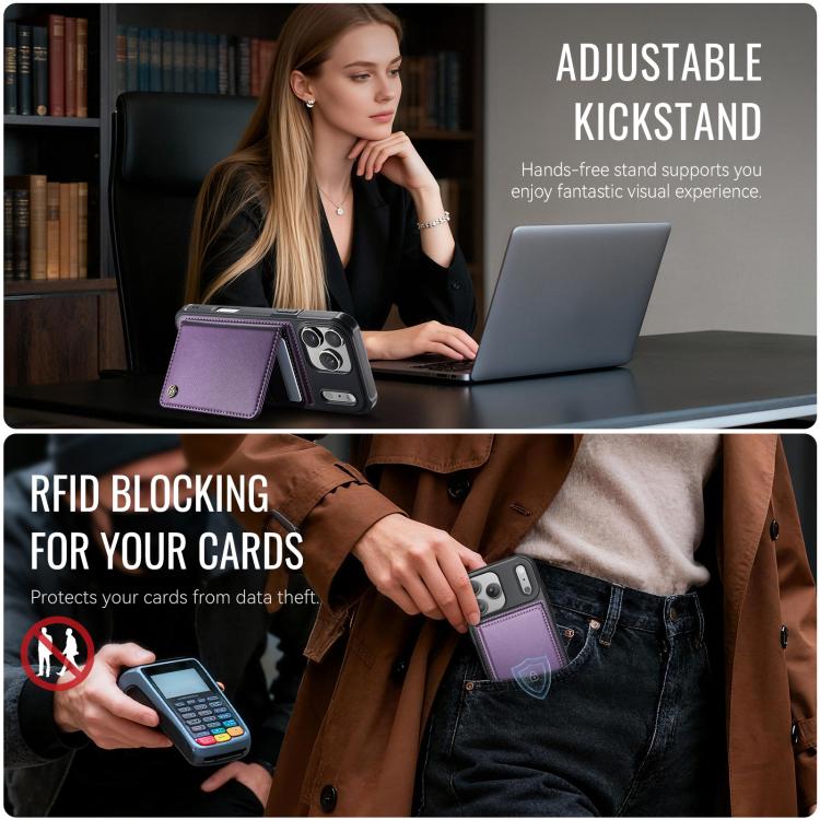 For iPhone 17 Pro Max CaseMe Me80 Series Detachable Wallet Magnetic RFID Vegan Leather Phone Case